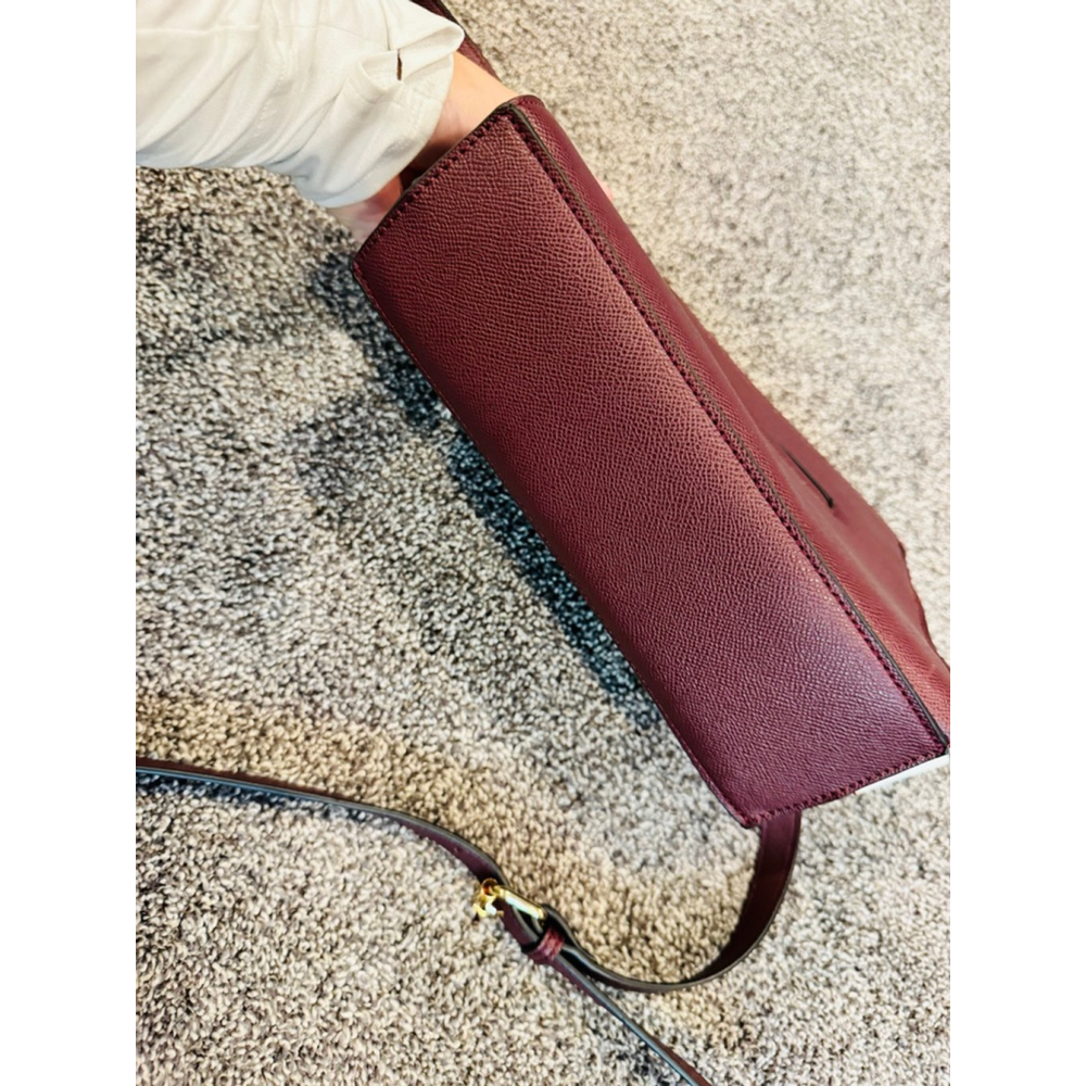 London Fog 100th Anniversary Taylor Studded Crossbody Plum Faux Leather NWT - Picture 9 of 11
